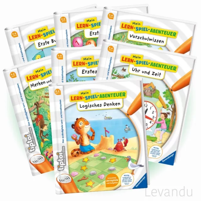 RAVENSBURGER tiptoi® Buch-Set - Mein Lern-Spiel-Abenteuer - 7 Bücher - NEU