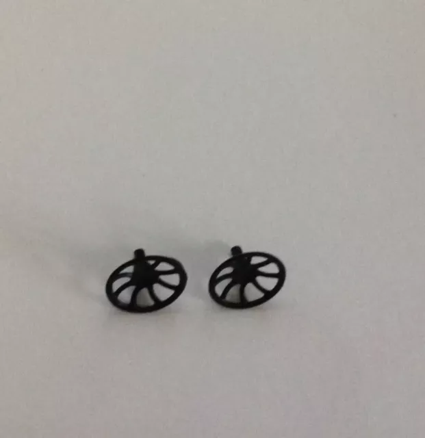 2 Lionel Plastic Brake Wheels! O Scale & O Gauge Freight Car Wheel Part Black