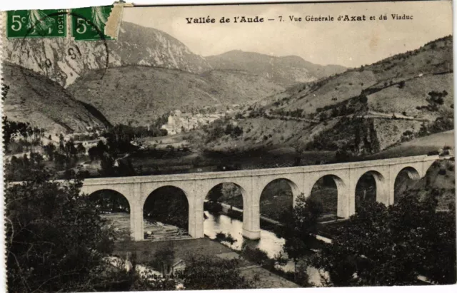 CPA Vallée de l'Aude - Vue Générale d'AXAT et du Viaduc (249919)