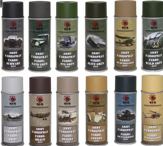 BW Army Spraydosen Lack Armee Tarnfarbe Militärfarbe 400 ml Matt Farbspray