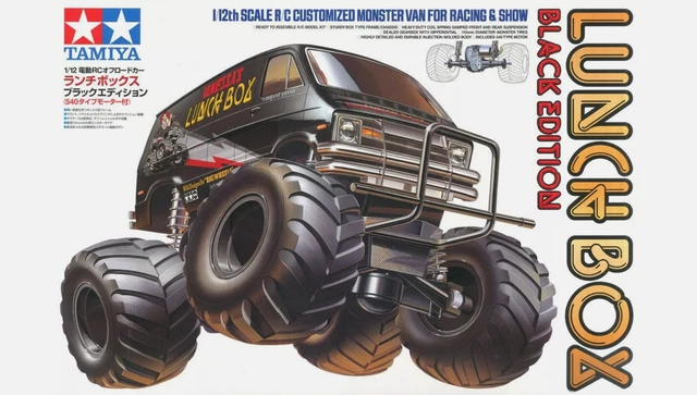 Voiture RC électrique Tamiya 1/12 - Monster Truck Black Edition - Modèle 58546 - Neuf En Boîte