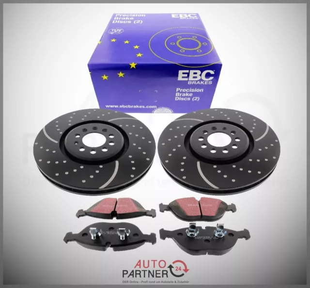 EBC für Audi VW Golf 4 IV R32 Turbo Groove Bremsscheiben Blackstuff Beläge vorne