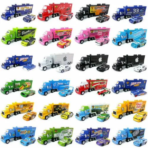 Disney Pixar Cars Lot Mack Hauler Truck & Car Kits Metal Diecast Toy Xmas Gift