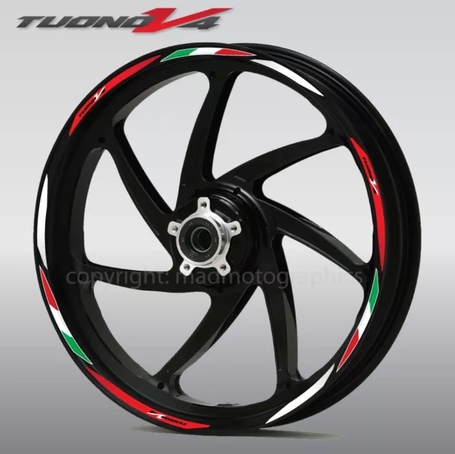 Aprilia Tuono V4 racing Felgen Rand Aufkleber streifen stickers Felgenaufkleber