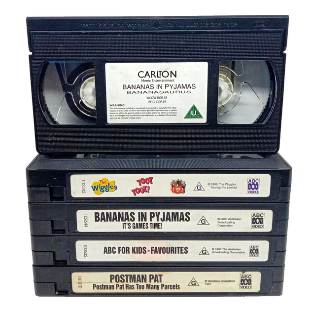 ABC FOR KIDS 5 x Bundle VHS PAL TESTED Brum, Bananas, Postman Pat, The ...