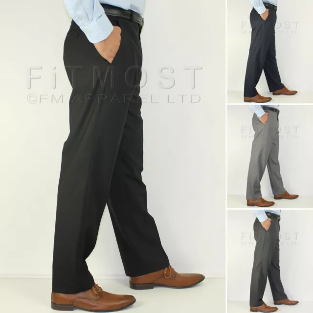 Mens Office Trousers Formal Smart Casual Executive Trousers Business Dress Pants