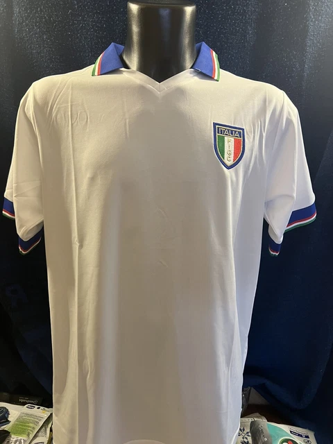 Maillot De Foot Italie Réplique Coupe Du Monde 1982 - N°20 Rossi - Taille M - Puma