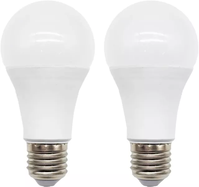 2 PCS E27 LED Light Bulbs,Edison Screw in Light Bulb,12W White 6500K Energy