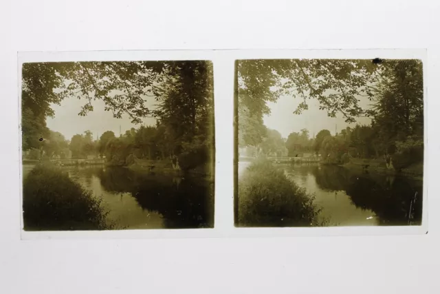 Bretagne France Photo Stereo 10n19a Plaque verre Vintage c1930
