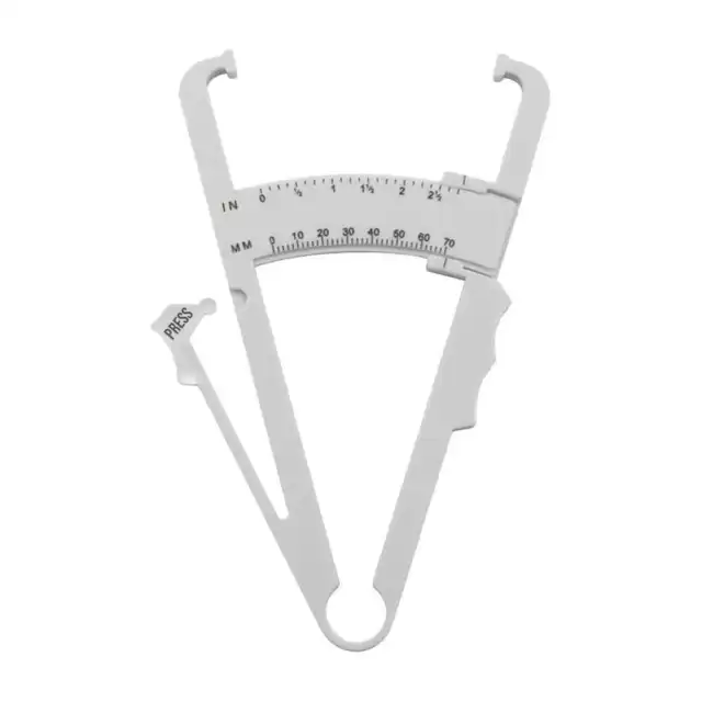 Fat Body Caliper per misurare la percentuale di grasso corporeo BMI lettura accurata bianco