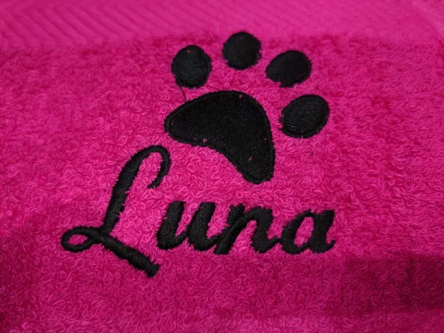 Large Personalised Dog/Cat/Pet towel (Bath Towel Size)