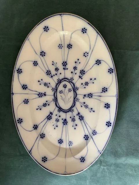 Rare Grand plat ovale service" Opaque de Sarreguemines" 1857-1919 French antique