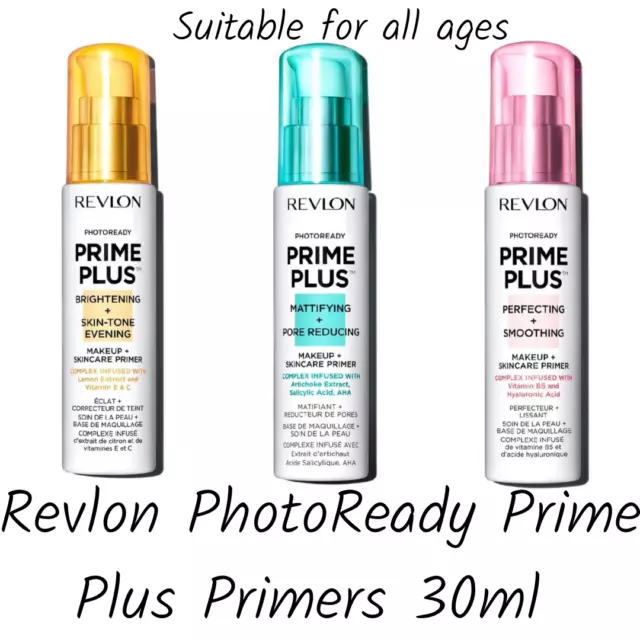 Revlon PhotoReady Prime Plus Brightening/Mattifying & Perfecting Primers 30ml