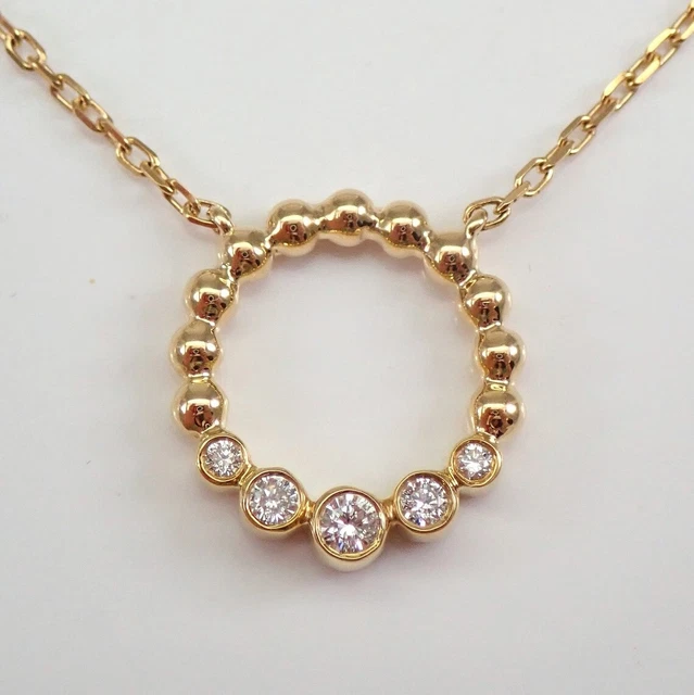 18K Yellow Gold Plated Unique Moissanite Necklace Bezel Set Pendant Chain 18"