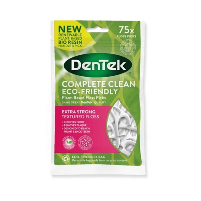 DENTEK ECO COMPLETE Clean Y Shaped Floss Picks 75 per pack Plant
