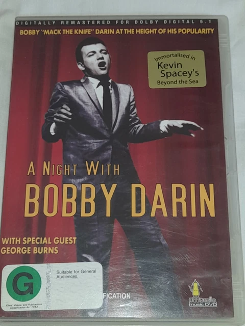 A Night With Bobby Darin + George Burns DVD • All Region. VGC. FREE POSTAGE.