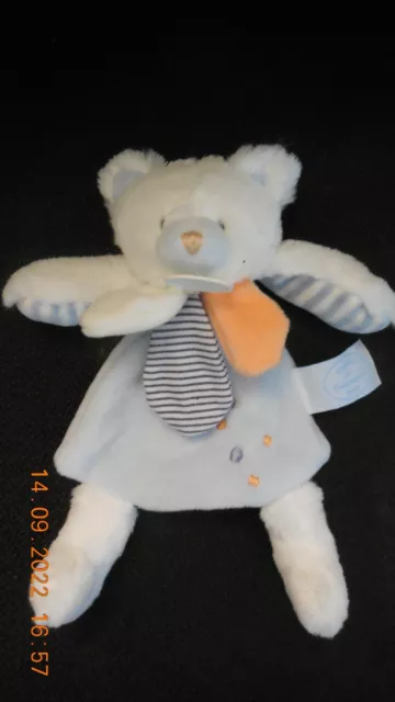 DOUDOU ET COMPAGNIE ours plat blanc bleu Les Gommettes