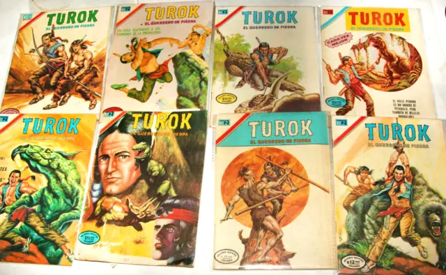 8 Turok Comics Scifi Prehistoric1970's 80's Western Dinosaurs Arandu Tarzan Fine