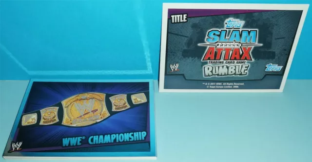 Topps WWE Wrestling Cards *SLAM ATTAX RUMBLE TITLE CARDS* 2011 KOMPLETT 8 Karten