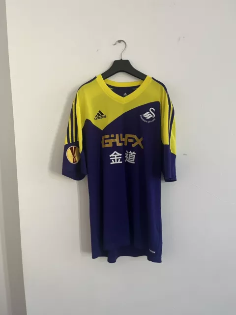 Swansea City 2013/14 Michu Europa League Adidas Away Football Shirt Mens XL 2