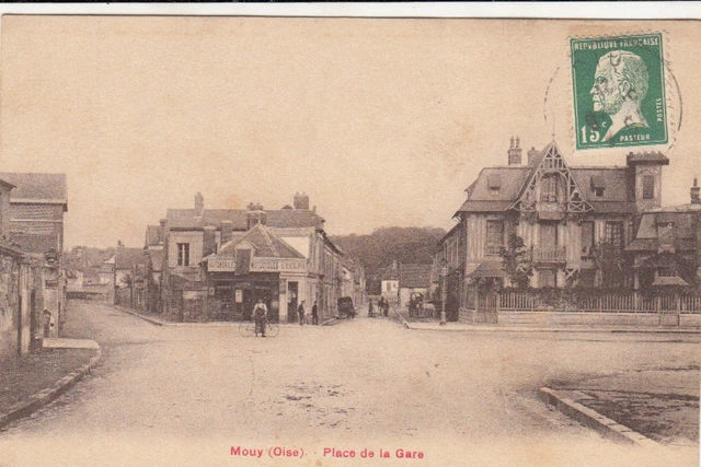 MOUY place de la gare timbrée