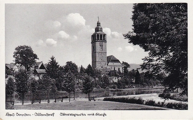 uralte AK Bad Sooden Allendorf Partie mit Kirche //34