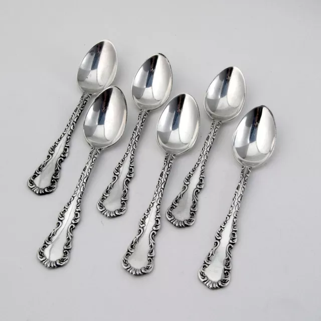 Louis XV Demitasse Spoons Set Roden Bros Sterling Silver No Mono