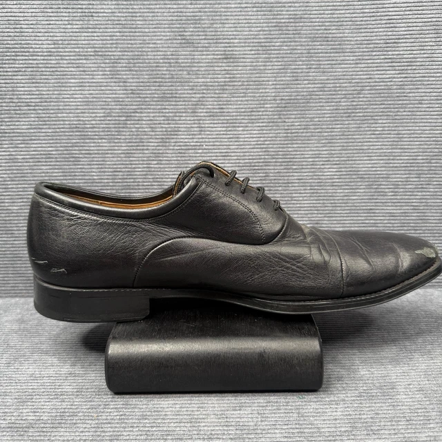 VERO CUOIO MENS Size 10M Italian Leather Oxford Lace Up Cap  display picture 1