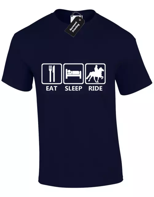 Eat Sleep Ride Kids Childrens T Shirt Top Horse Riding Equestrian Show Jumping