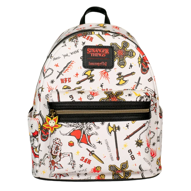 LOUNGEFLY STRANGER THINGS Hellfire Club Mini Backpack - New, With Tags