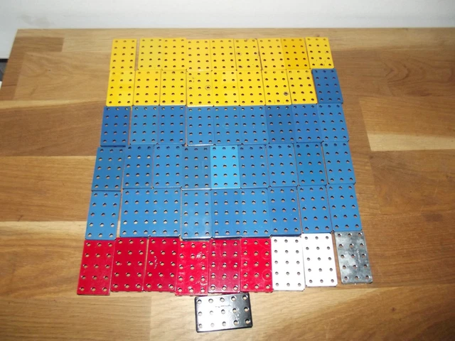 meccano ancien Lot De Plaques Métal Et Plastique