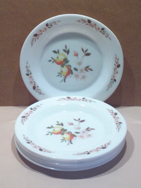 Lot De 6 Assiettes à Dessert Arcopal Roses De France Vintage - Occasion Bon état