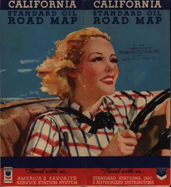California Standard Oil 1936 road map