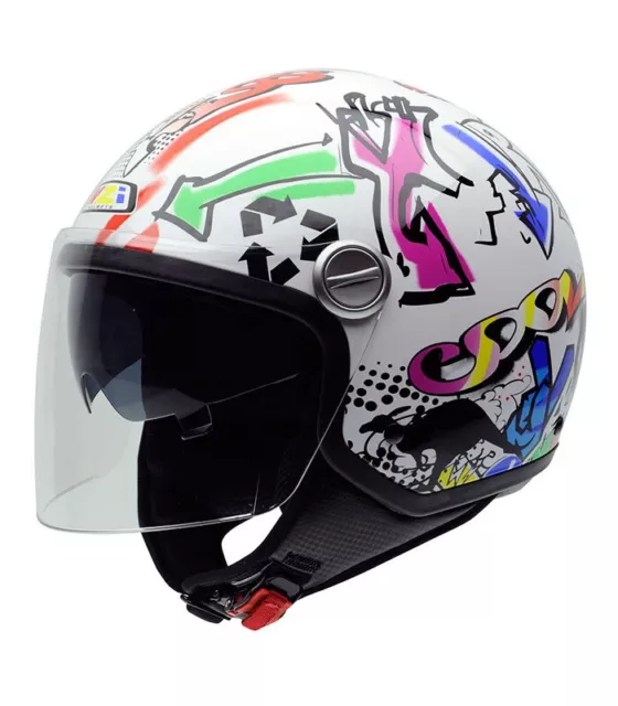 Casco Moto Nzi Jet Capital Duo Graphics Kiss Talla Xl + Envio Peninsula Gratis