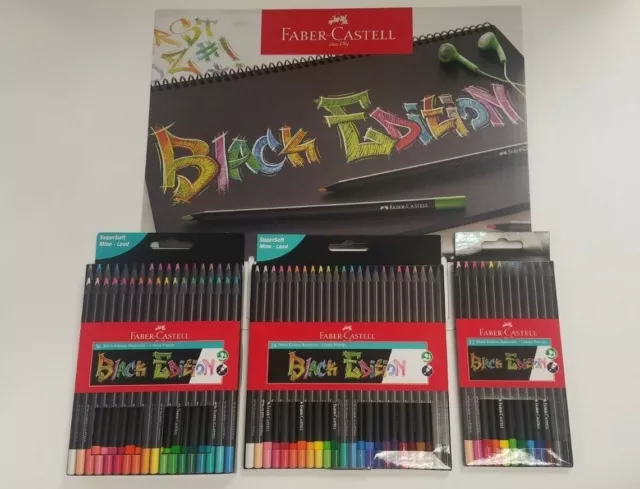 Faber-Castell Black Edition Buntstifte- Colour Pencils Kartonetui 12 24 36er Set