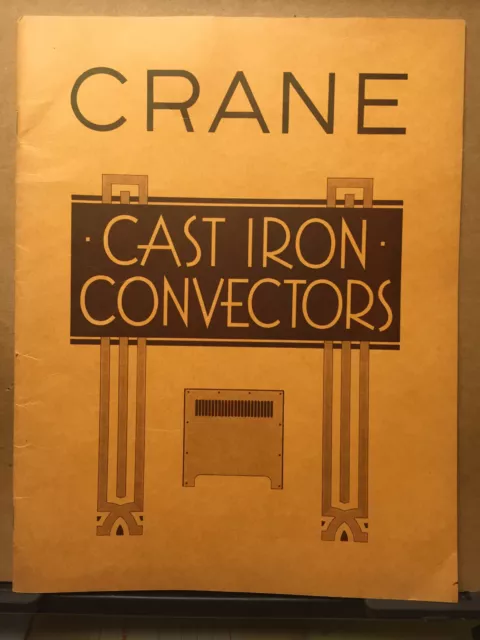 Vtg Crane Co Catalog 1936 Cast Iron Convectors Radiators K&M Asbestos Brochure