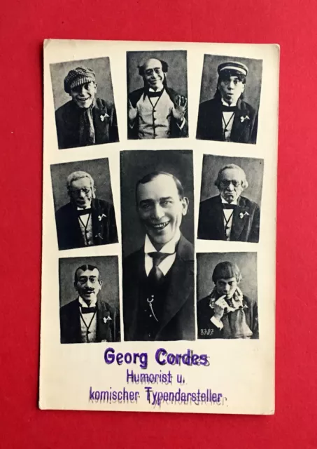 AK BERLIN um 1910 Georg Cordes Humorist Komiker Zirkus Variete Theater ( 43956