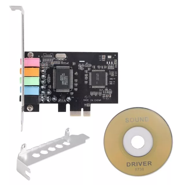 Tarjeta de sonido PCIe 5.1, tarjeta envolvente PCI Express 3D audio estéreo con alto K9807