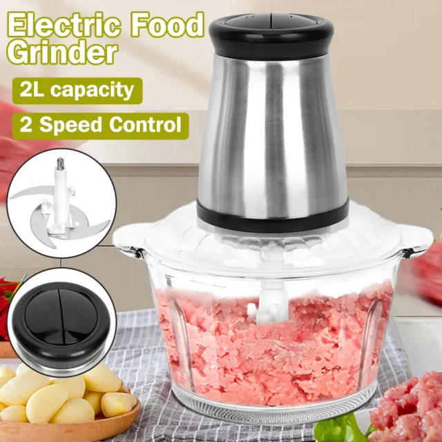 2L Electric Meat Grinder Blender Food Vegetable Processor Chopper Mincer Home AU 3