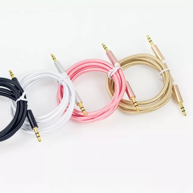 3.5mm Stereo Aux Cable Headphone Jack Audio Cable Male to Male Auxiliary Cord 2