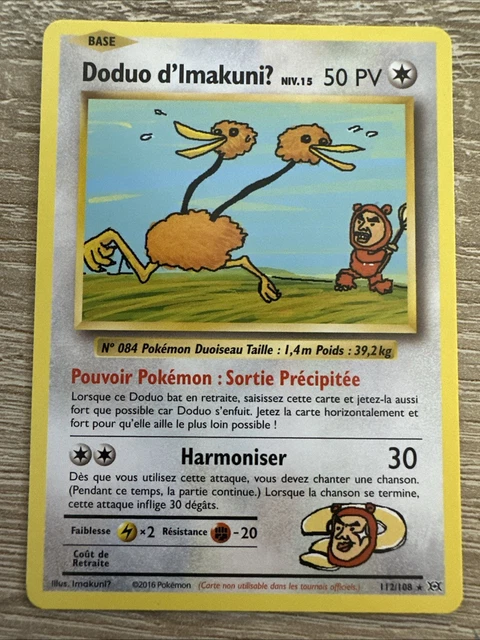 Carta Pokémon Imakuni’s Doduo 112/108 – XY Evoluciones, Rareza Secreta, Coleccionable