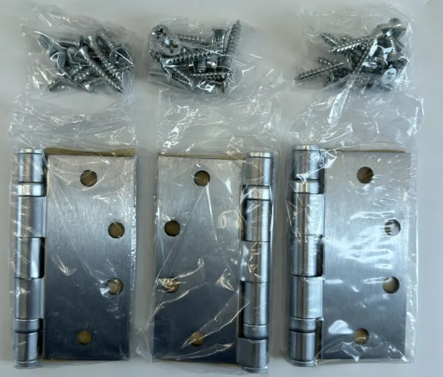 Hager Commercial Hinges 4.5 in X 4.5 in Full Mortise Pack Of 3 Model BB1279