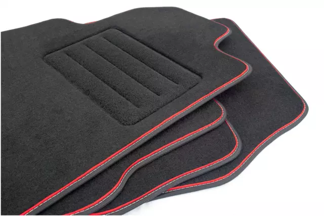 Velour Mats Set für VOLKSWAGEN T3 ROT LINE