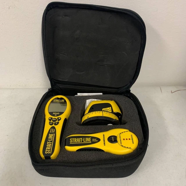 STRAITLINE 3 PIECE Stud Finder, Sonic Laser Tape, Laser Level 120 w