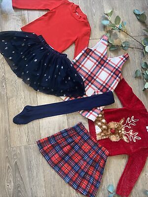 girls christmas autumn winter bundle jumper skirt pinafore etc age 2-3