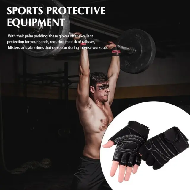 Gym Weight Lifting Gloves Leather Training Straps Body Building Workouts