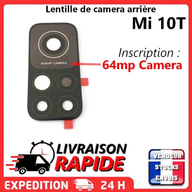 Vitre arrière caméra pour XIAOMI Mi10T 64MP lentille appareil photo lens verre
