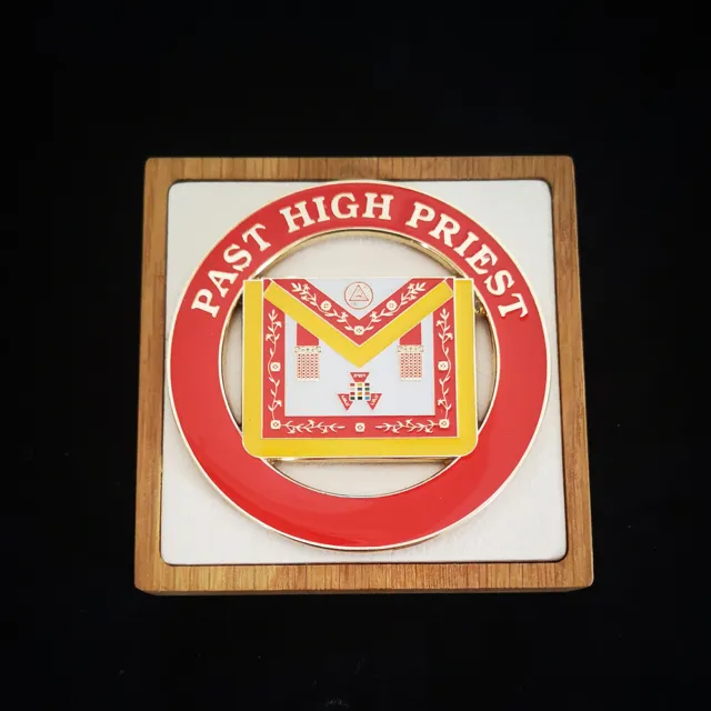 Masonic Car Emblem Metal Badge PAST HIGH PRIEST Freemason Car Sticker