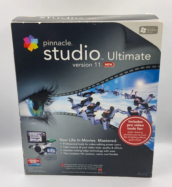 Pinnacle Studio Ultimate Version 11 Movie Editing Software + Green Screen