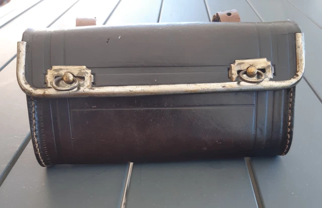 Sacoche / Trousse à Outils Vélo Vintage En Cuir Marron - Longueur 15,5 Cm - Occasion